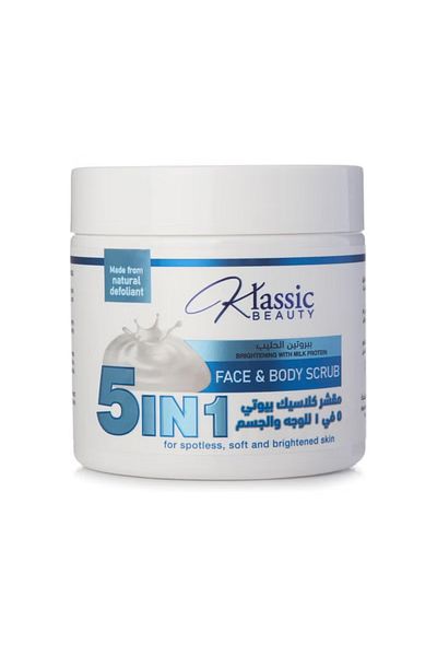 Beauty Classic Beauty 5-in-1 Face & Body Scrub with Milk Protein -
