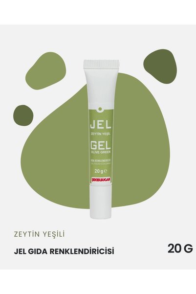 ŞEKER & SUGAR Jel Gıda Boyası Pastacılık 20 Ml Zeytin Yeşili Renk