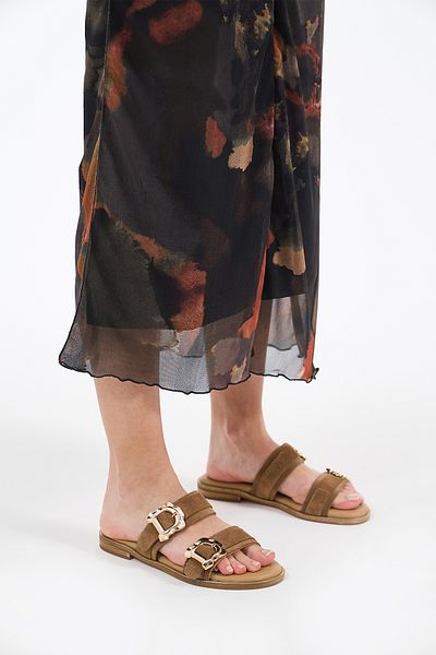 Louis Cardy Dylan Sigaro Genuine Leather Women's Slippers