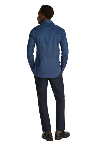 Calvin Klein Erkek Ck Non Iron Structure Slim Gömlek - Lacivert