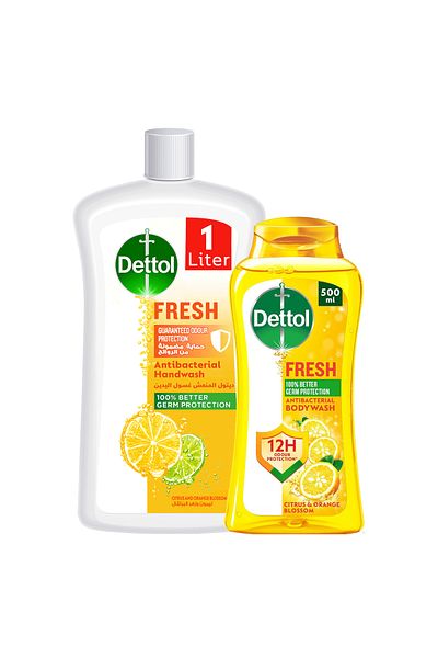 Dettol Handwash Refill Citrus Orange 1l Fresh Shower Gel Citrus Orange Blossom 500ml