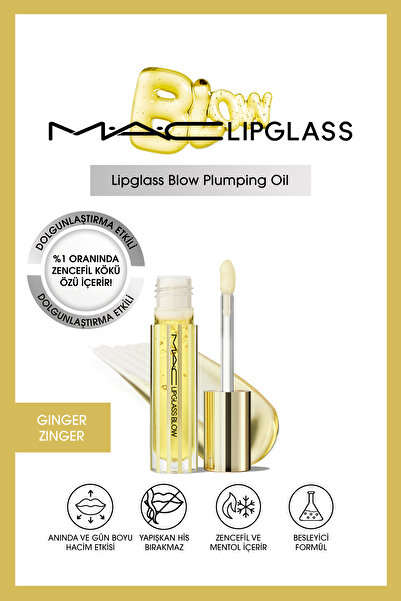 M.A.C Lipglass Blow Plumping Oil Dolgunlaştırıcı Dudak Yağı - GINGER ZINGER