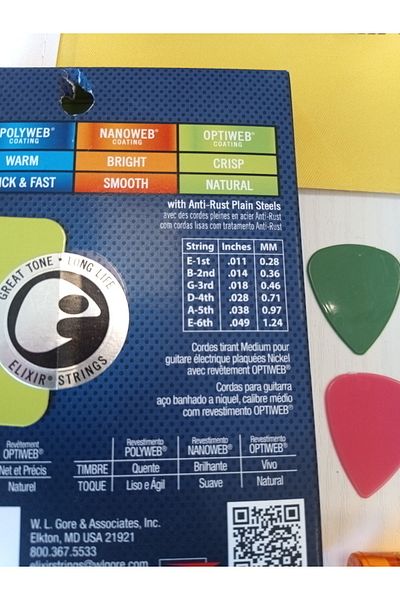 PUANDORG Elixir 11/49 Nanoweb Electric Guitar String (11-49) (Gifts)