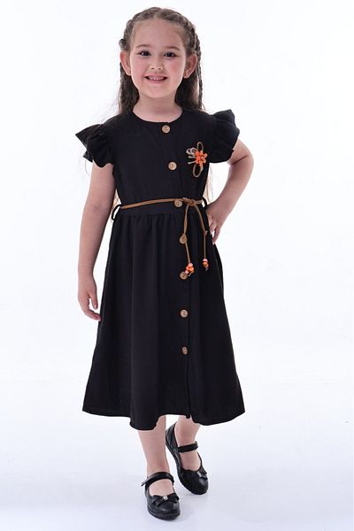 Fox Moda Premium Belted Girl's Dress 7-14 Years