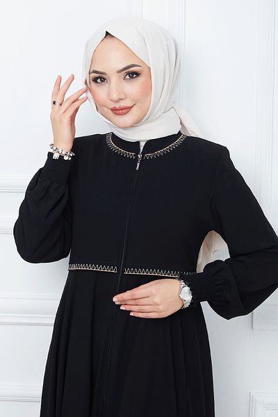 InStyle قماش مولانا مطرز - أسود