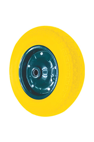 flores Roata din poliuretan pentru roaba, fara camera, verde, 350 mm x 7"