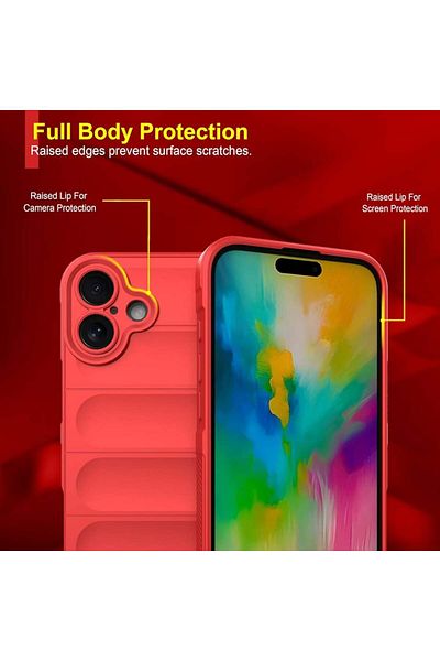 SKYDDAR INNOVATION Carcasă pentru iPhone 16 Plus, Vogue, din Silicon Mat, albastră, set de autocolante