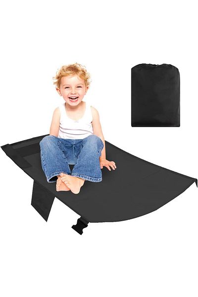 Yelajoy Kids Airplane Footrest,Foldable Compact & Portable,for Children to Lie Down on Plane,Black