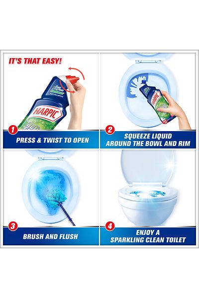 Harpic Power Plus Toilet Cleaner, Lavender Scent, 750ml X 2