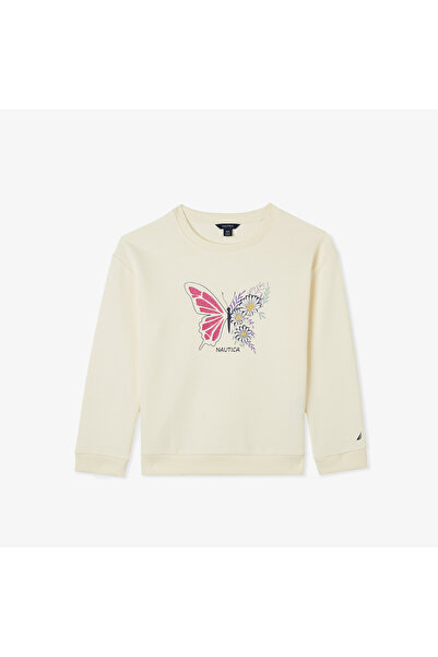 Nautica Knit Active Top Çocuk Krem Eşofman Üstü