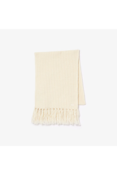 Lacoste Women's White Wool Scarf