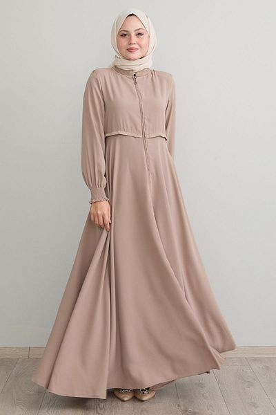 InStyle Bej Ferace - Tesatura Mevlana Brodata