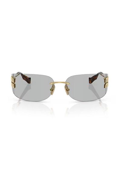 Miu Miu A51S 5Ak50K 75 Women's Pillow Gold Metal Sunglasses
