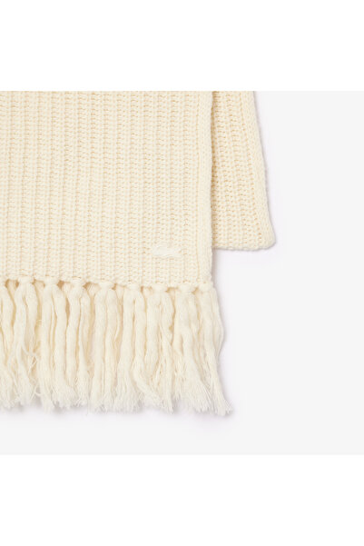 Lacoste Women's White Wool Scarf