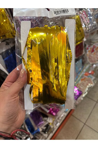 Deniz Party Store Gold Color Metalized Background Curtain Wall Curtain