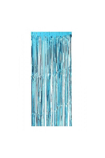 Deniz Party Store Metalized Door Curtain Blue Color 90 Cm * 200 Cm (Both Sides Are Colored)