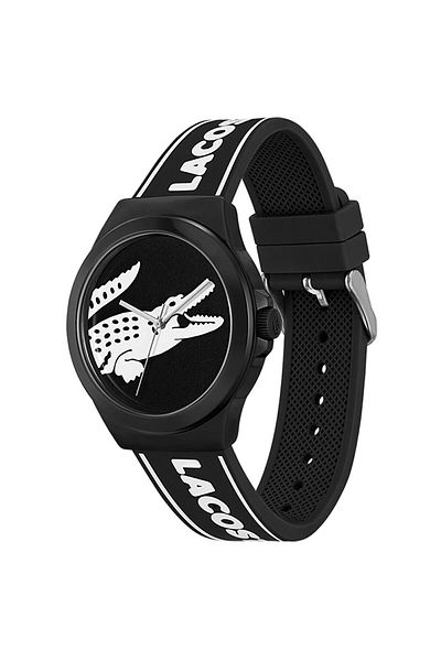Lacoste Men 2011185 Rubber Strap Watch 35 mm, Black
