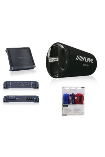Alpine Car Audio Pachete de Bass Pachet subwoofer auto tub Alpine SWT-12 S 4 + amplificator auto 2 canale B