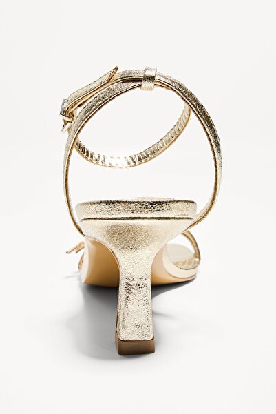 Bershka High-heel strappy sandals with ankle strap