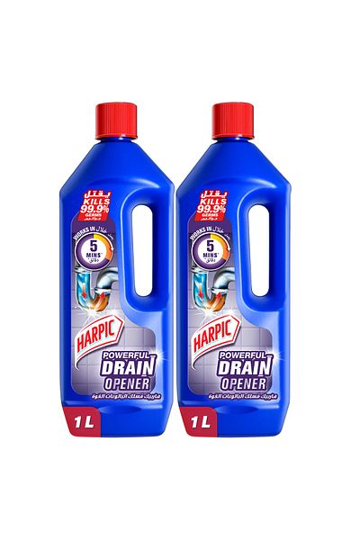 Harpic Powerful Drain Opener Gel 1l X2