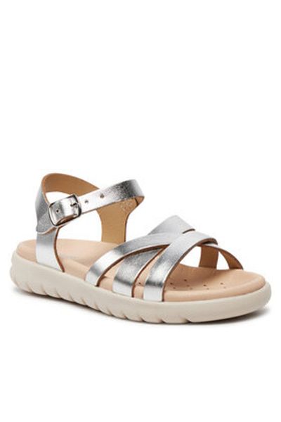 Geox girls' sandals J45GSA-000CF silver