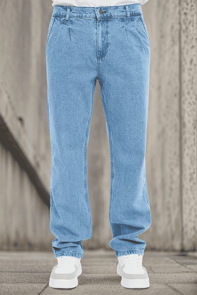 CEDY DENIM Υψηλής ποιότητας ψηλόμεσο φαρδύ τζιν τζιν - C354-ανοιχτό-μπλε