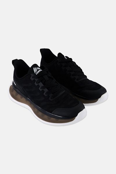 RBX Men Lace Up Running Shoes, Black