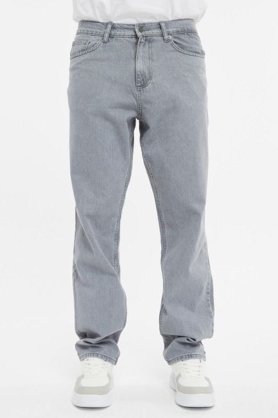 CEDY DENIM Ανδρικό τζιν παντελόνι ψηλόμεσο ανοιχτό γκρι - Leon C352
