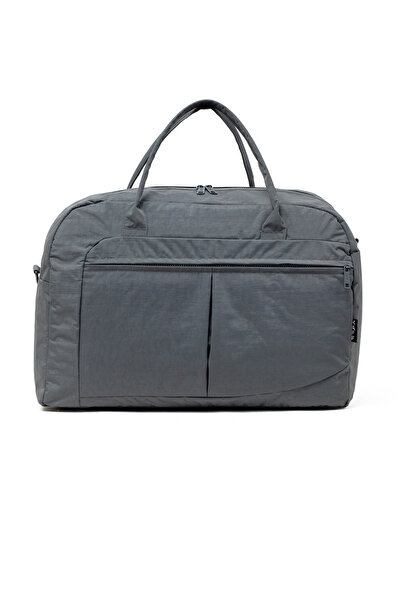 KAFF Büyük Boy Gri Önü Cepli Omuz Uzun Askılı & El Askılı Unisex Spor &fitness&seyahat Çantası