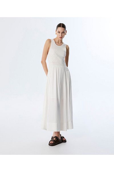 Twist Crochet Applique Dress