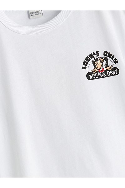LC Waikiki Crew Neck Nostalgic Monkey Printed Boys T-Shirt