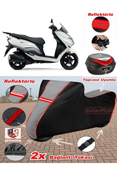 CoverPlus سوزوكي بورجمان ستريت 125EX قماش القنب Topcase متوافق مع قماش القنب ...