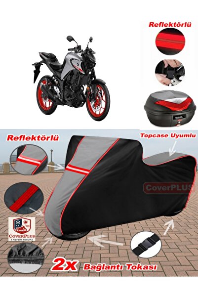 CoverPlus Yamaha MT-25 ABS القماش المشمع Topcase متوافق مع القماش المشمع للدر...