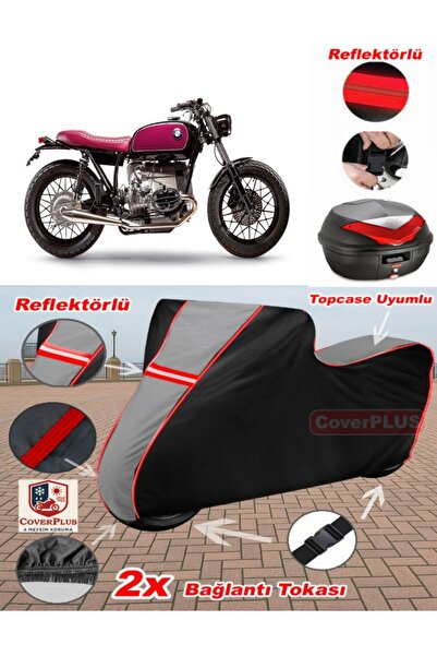 CoverPlus Bmw R 65 Canvases Topcase متوافق مع القماش المشمع للدراجات النارية ...