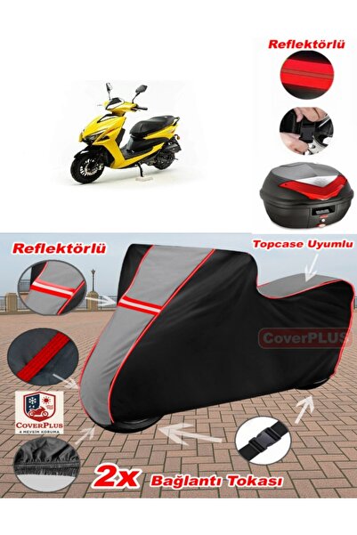 CoverPlus Ramzey RMZ 100-7 قماش مشمع Topcase متوافق مع قماش مشمع للدراجات الن...