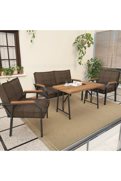 Mygusi Hayal Balkon, Bahçe, Cafe, Metal Kanepe Koltuk Takımı , Bahçe Mobilyas...