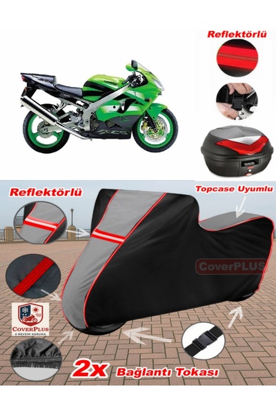 CoverPlus Kawasaki Zx-9 R Tarpaulin Topcase Compatible Motorcycle Tarpaulin (...