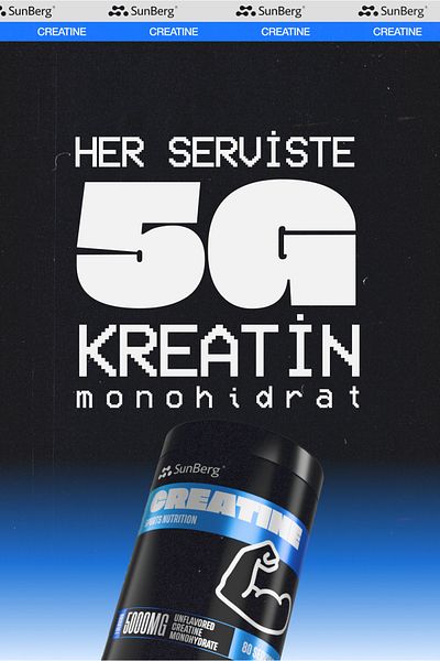 SunBerg Creatine I Unflavored 400 g - 80 Servings