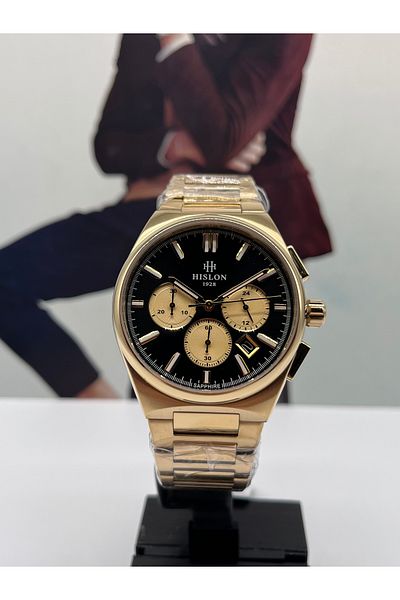 Hislon Gold Men's Wrist Watch 5 Atm Waterproof with 3 Years Warranty