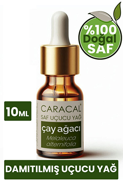 caracal 10 مل زيت شجرة الشاي الطبيعي النقي 100% - زيت أوراق ميلاليوكا ألتيرني...