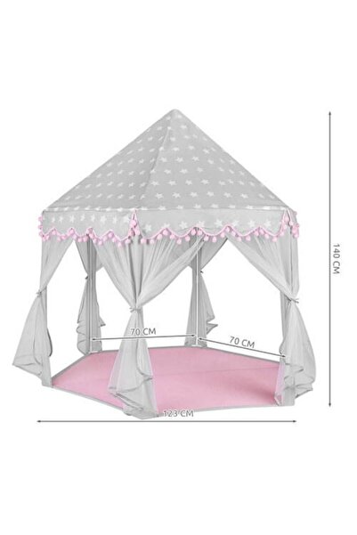 SMARTECH Play Tent for Kids, Cone Top, Transparent Curtains, Generous Dimensions, Easy Installation, Indoor/O