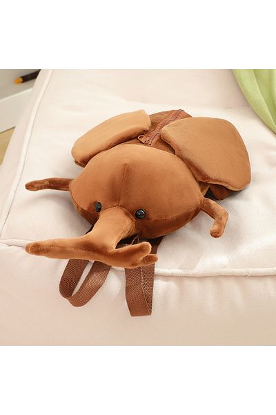 Choice about 45cm one horn beetle bbx 45cm Funny Creative Cartoon Insect Cicada Beetle Plush Doll Backpack