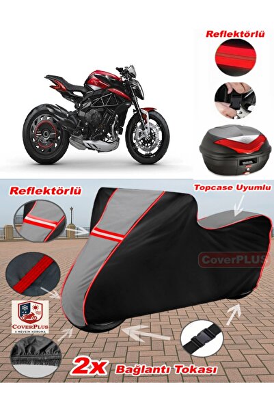 CoverPlus غطاء علوي من القماش المشمع للدراجات النارية متوافق مع MV Agusta Dra...