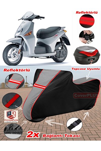 CoverPlus Malaguti Ciak Master 200 Canva Topcase متوافق مع القماش المشمع للدر...