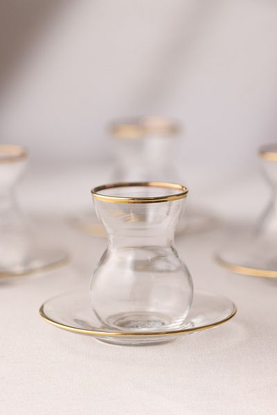 Rakle Astoria Gold 12 Piece Tea Set 140 Cc