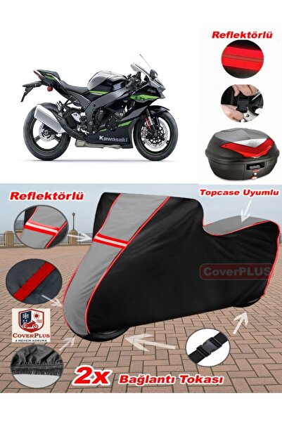 CoverPlus Kawasaki Ninja ZX-10R قماش القنب Topcase متوافق مع قماش القنب للدرا...