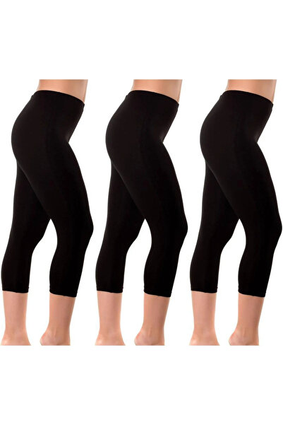 İki Yıldız Γυναικείο χτενισμένο βαμβακερό κολάν γονάτων 3 Πακέτο 1002