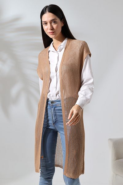 LEBUAS Women's Summer Mesh Long Vest