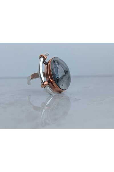 GÜMÜŞ Papila Silver Rutilli Kuvars Ayarlanabilir Tasarım Yüzük