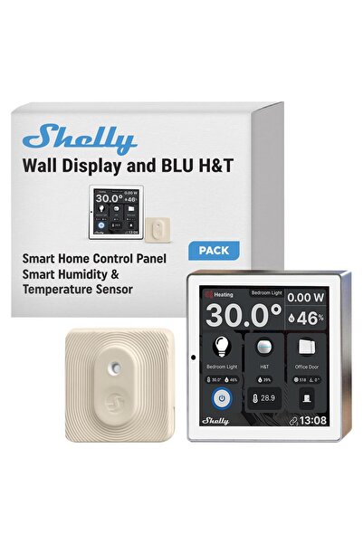 Shelly Wall Display & BLU H&T Beyaz Merkezi Control Panel Seti
